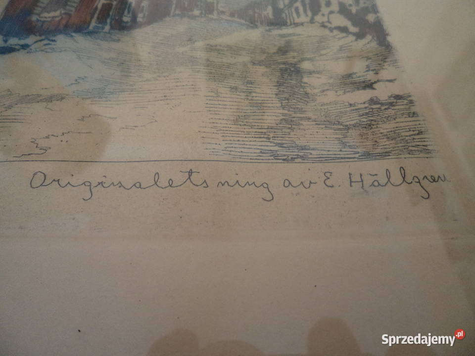 Stara zabytkowa grafikaSygnowana Kalisz