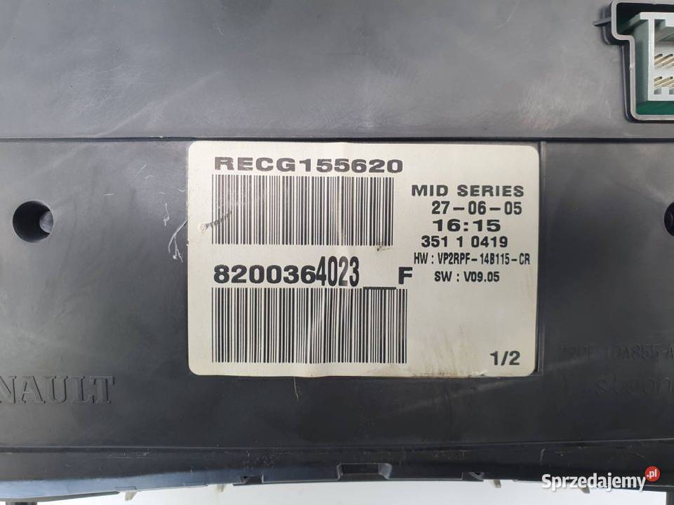 LICZNIK ZEGAR RENAULT MEGANE II 8200364023 Lipno