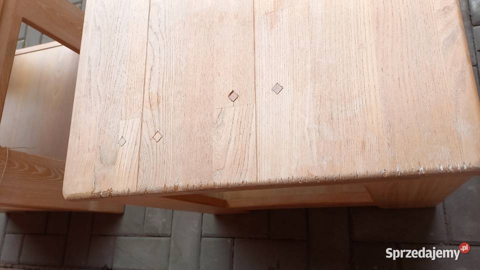 Stolik drewniany kawowy kwadratowy z półką 2 55.5cm Gawroniec sprzedam