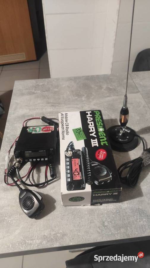 Radio CB President Harry 3 z anteną 120 Midland Werbkowice