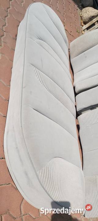 Kanapa szara welurowa podgrzewana Mercedes W126 mazowieckie Warszawa sprzedam