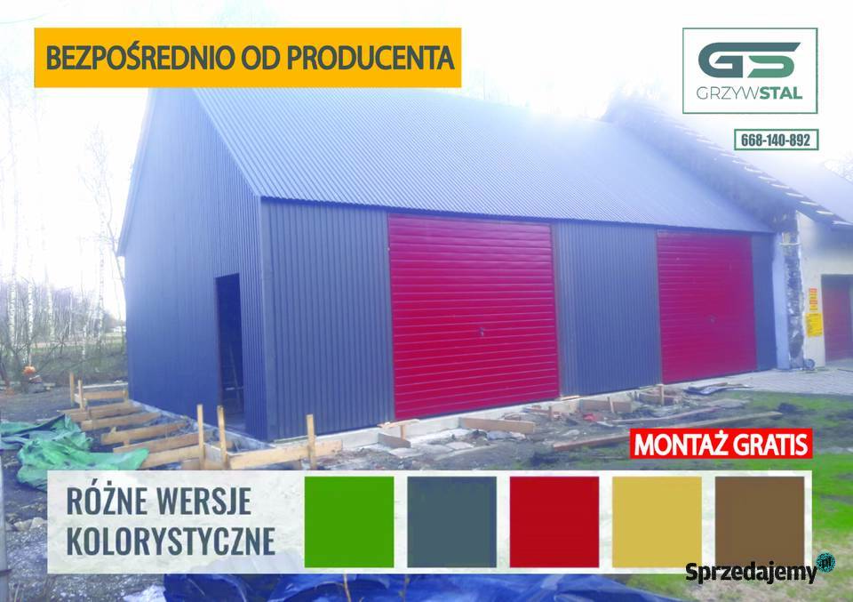 C99 Garaż Blaszany HALA MAGAZYNOWA Magazyn Wiata Jawornik sprzedam