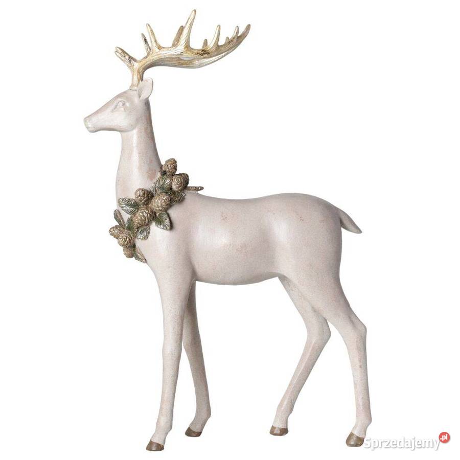 Figurka RENIFER stojący z szyszkami 505 Boże Narodzenie Skierniewice