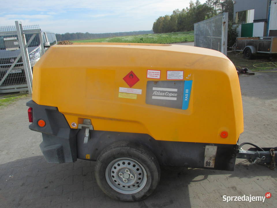 Sprężarka śrubowa przewoźna Atlas Copco XAS88 Pleszew