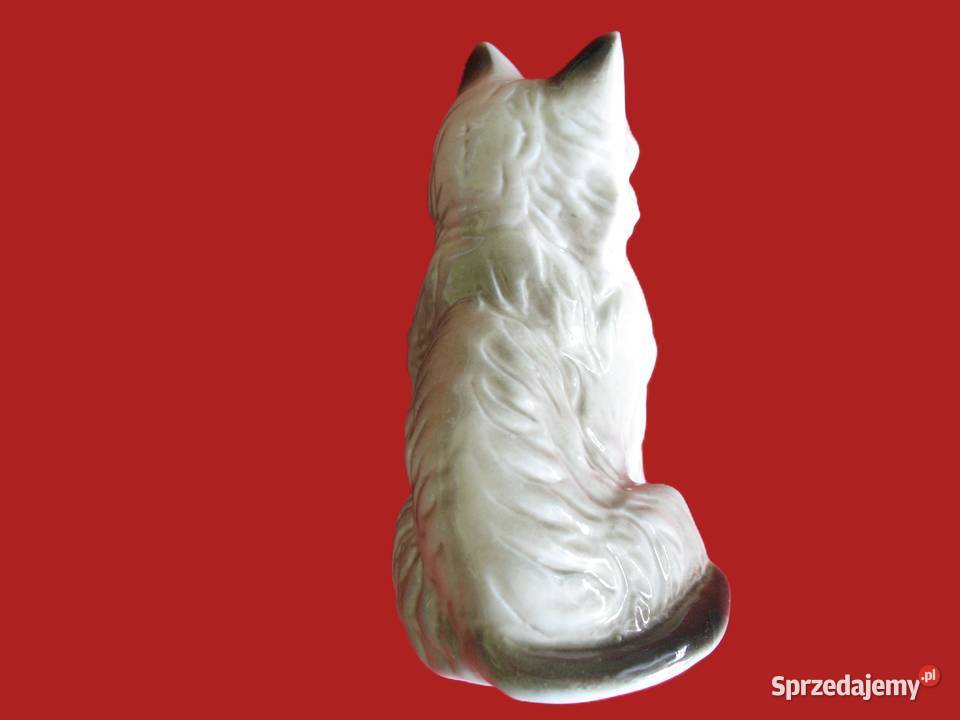 Kot figurka mały uroczy kotek 11 x 7 x 55 biały Siedlce