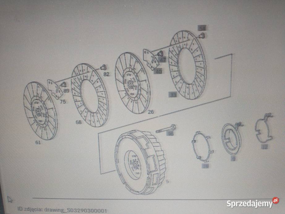 Tarcza sprzęgła 400 kpl2 DB MAN 2 dwutarcz ciężarowe Olsztyn sprzedam