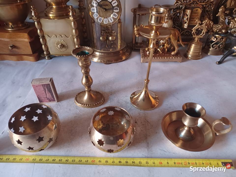 Świecznik lampion kaganek Mosiądz Wyprzedaż Poznań