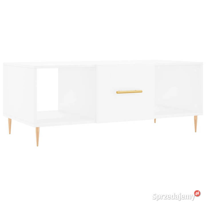 Stolik kawowy biały 102x50x40 materiał Warszawa