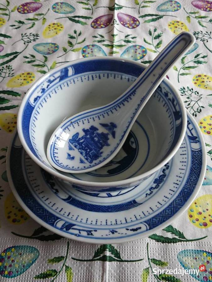 Miseczka talerzyk łyżka chińska porcelana Warszawa