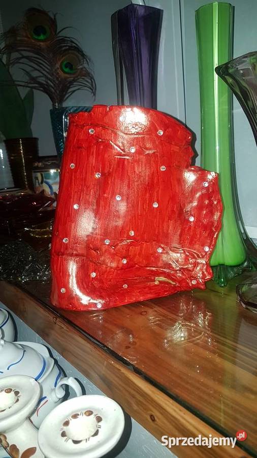 Sygnowana Ceramika Artystyczna wazon Sejny