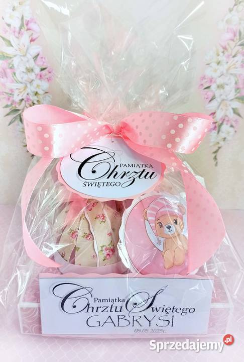 Kartka na Chrzest Buciki Pamiątka Chrztu Połomia