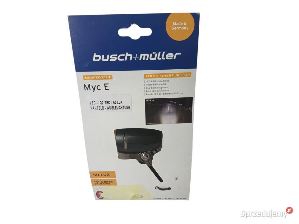 Lampa przednia do ebike BuschMuller MYC E 50 Lux Katowice