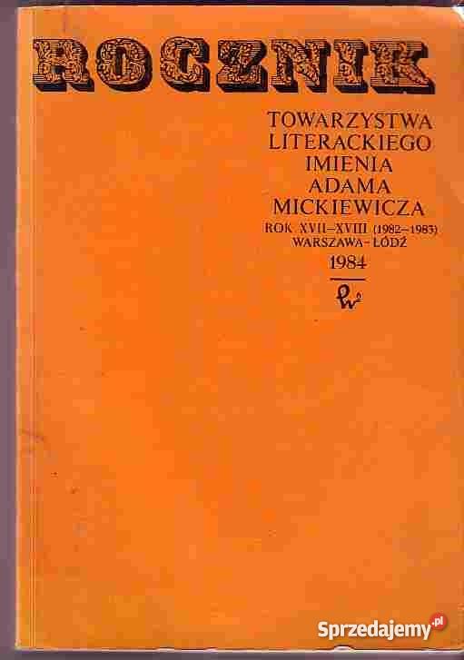 3079 1984 TOWARZYSTWA LITERACKIEGO IMIENIA ADAMA Książki do nauki języka obcego Czyrna