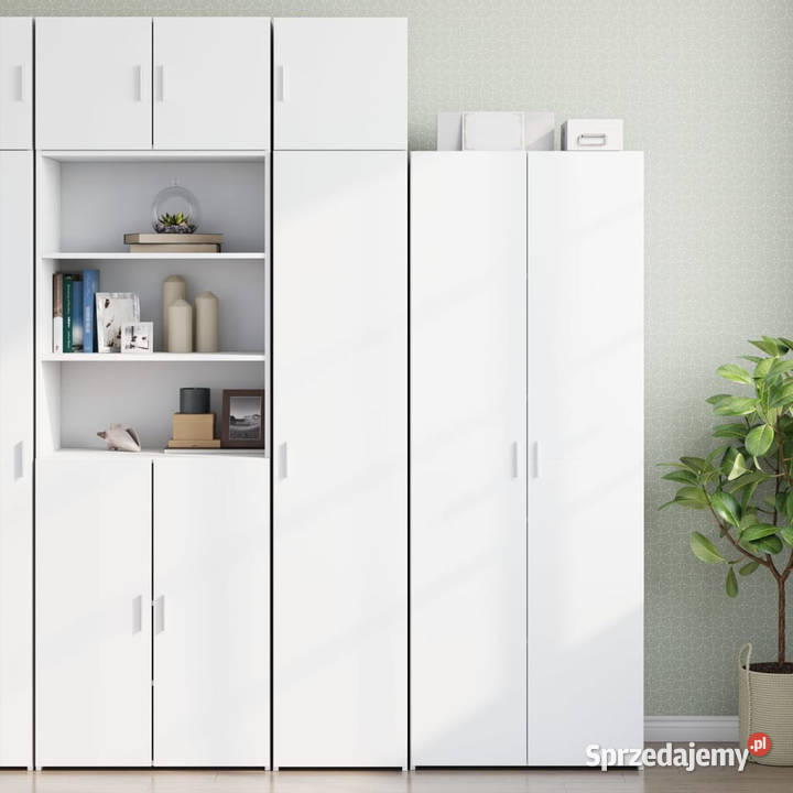 Wąska szafka biała 40x425x225 materiał mazowieckie