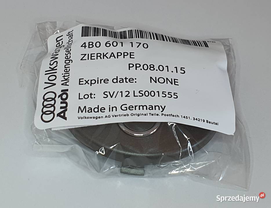 oryginalne dekielki AUDI 60mm ASO dekle 4 szare Dekielki Bełchatów