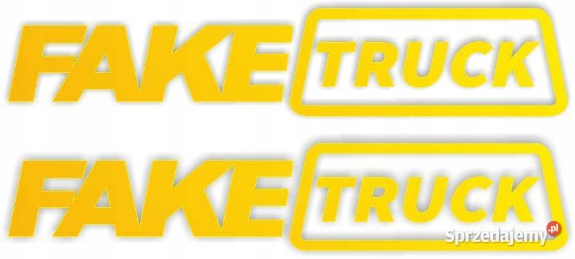Naklejki FAKE TRUCK zółte naklejki 2 50 x 8 Kobierno
