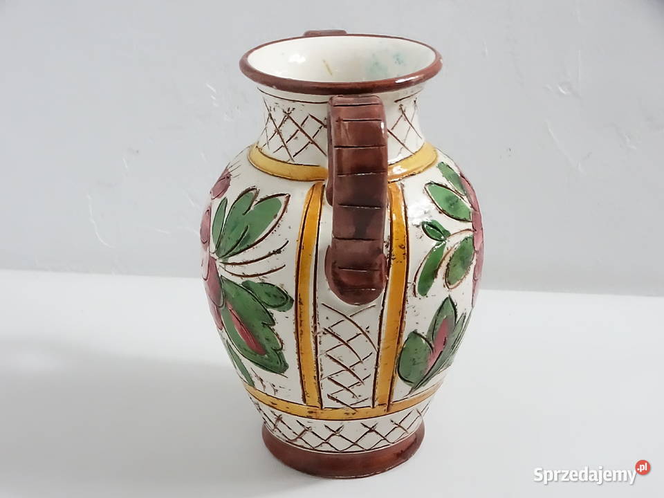 Unikatowy Wazon SGRAFFITO Ręcznie Nacinany i Biłgoraj