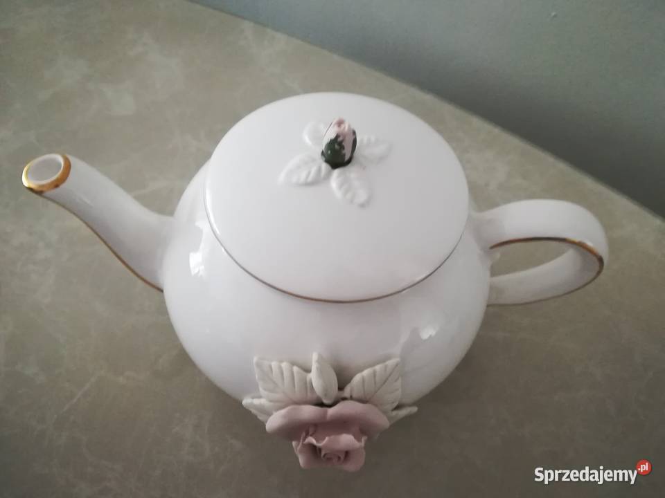 Czajnik ceramiczny z różą Teleflora gift