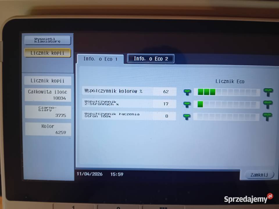 Drukarka Konica Minolta buzhub C224e urządzenie RJ45 Rogów sprzedam