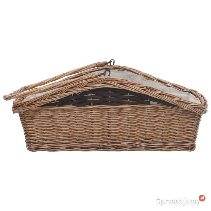 Koszyk na drewno z uchwytem 615x465x58 brązowy