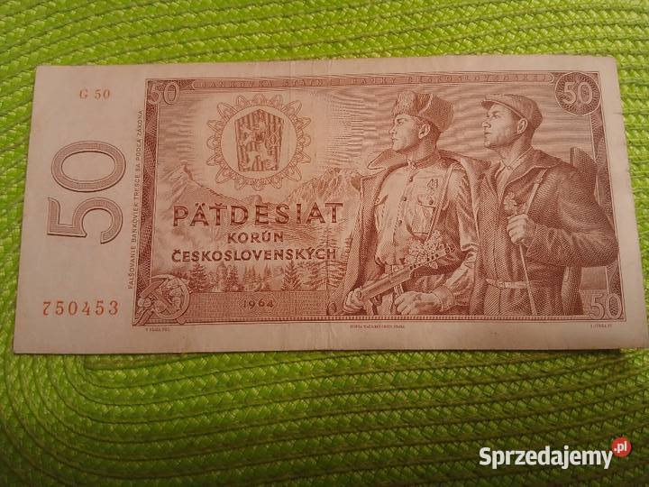 banknot Czechosowacji 50 koron z 1964r Numizmatyka podlaskie Łomża