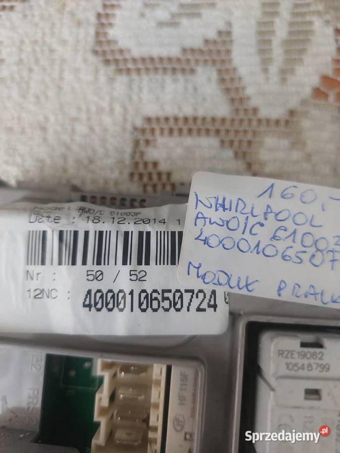 WHIRLPOOL AWOC 61003 P 400010650725 MODUŁ PRALKI sprzedam