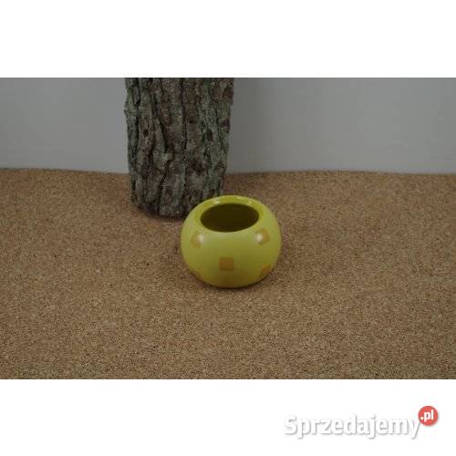 Mała cukiernica ceramiczna limonkowa pojemnik