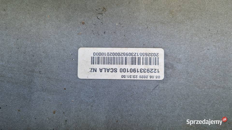 SKODA SCALA ZDERZAK TYLNY TYŁ 122933190100 Słowikowo
