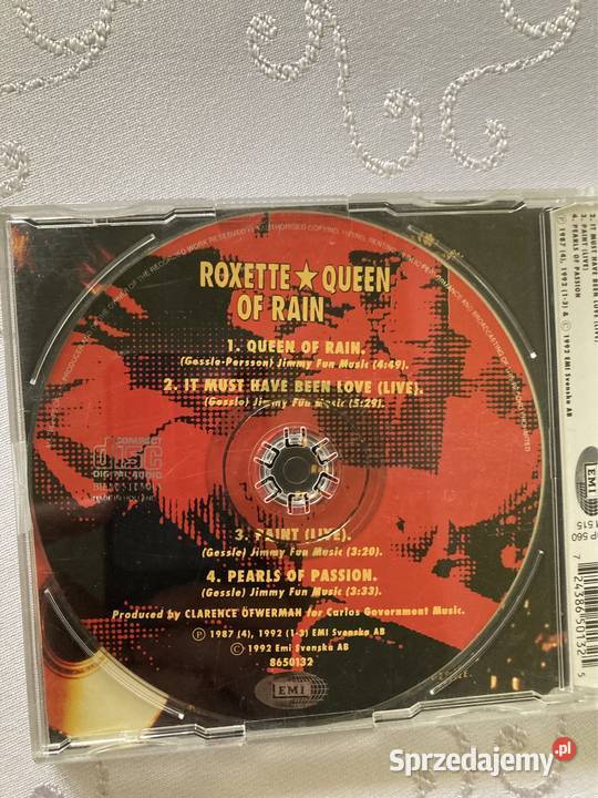 Płyta CD Single Roxette Queen Of Rain Mix Lata Czerwionka-Leszczyny