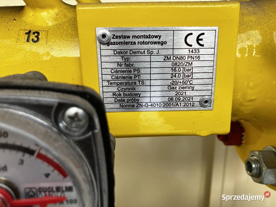 Zespół gazowopomiarowy Q 300 m3h do przyłącza Kokanin