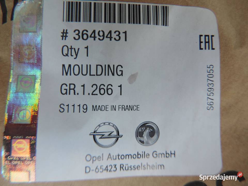 CHROM GRILLA LEWY OPEL GRANDLAND X YP00083777 sprzedam