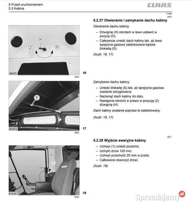 Instrukcja obsługi Claas LEXION 580 570 Polsku Pozostałe Zduńska Wola
