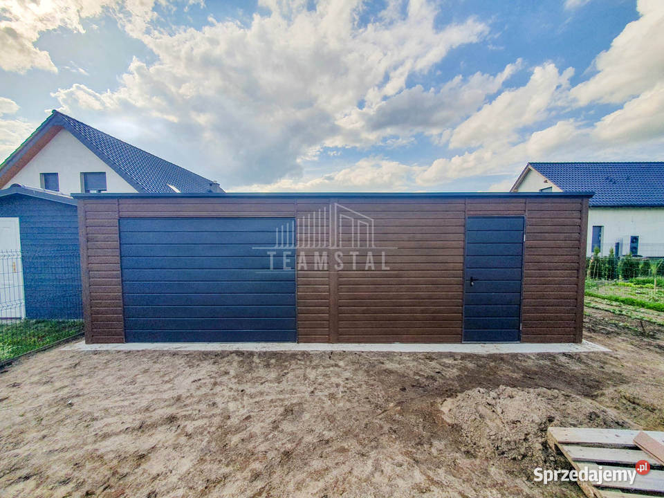 Garaż Blaszany 8x6m Brama Uchylna Drzwi Ciemny 48m2 warmińsko-mazurskie Mrągowo