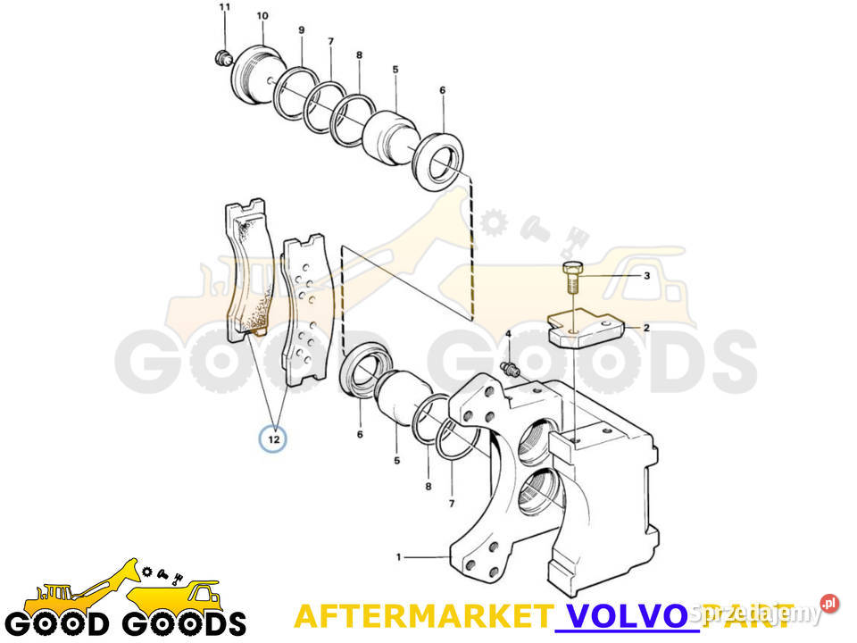 VOLVO KLOCKI HAMULCOWE PARA 11709042 6213353 Władysławów