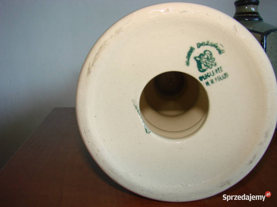 Włocławek fajansowy świecznik Pruszcz Gdański