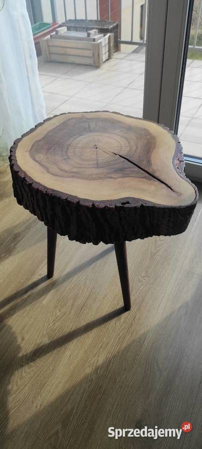 Stolik kawowy plaster orzech stolik loftowy Kraków