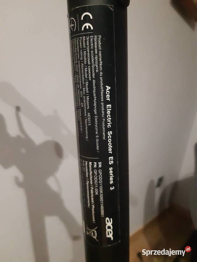Hulajnoga elektryczna ACER seria 3 Kazimierz Dolny