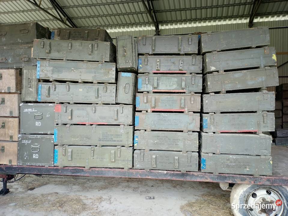 Skrzynie wojskowe loftt stare Zapasów magazyn Pozostałe podkarpackie Jarosław