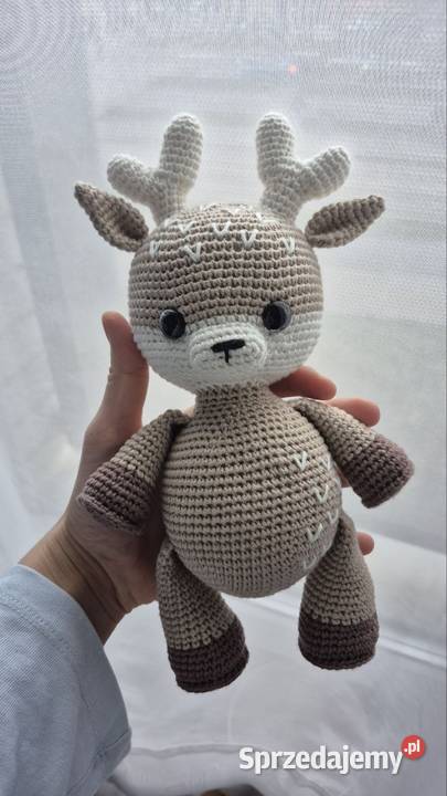 Zabawka jeleń wykonana na szydełku Wrocław sprzedam