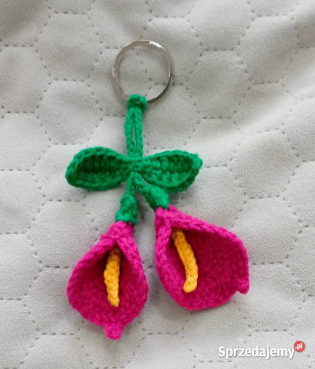 Kalie wykonane na szydełku brelok do kluczy łódzkie Łask