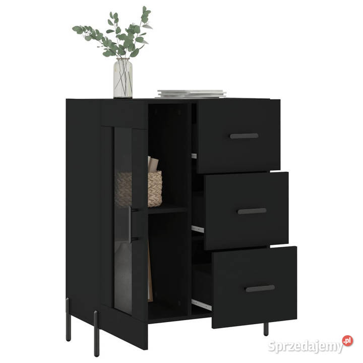 Szafka czarna 695x34x90 materiał drewnopochodny mazowieckie Warszawa
