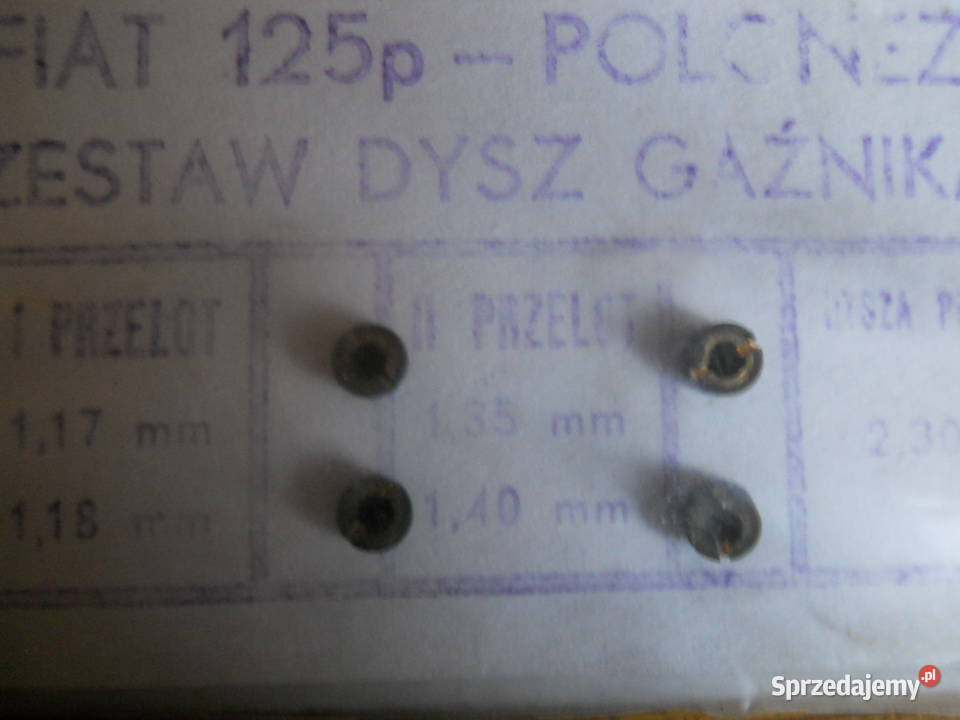 Komplet dysz gażnika Fiata 125 FSO Polonez Części samochodowe Biecz