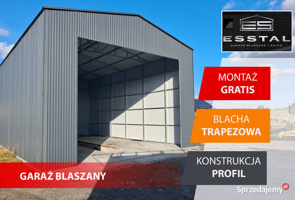 GRAFITOWY Garaż Blaszany GARAŻE BLASZANE Wiata Olkusz