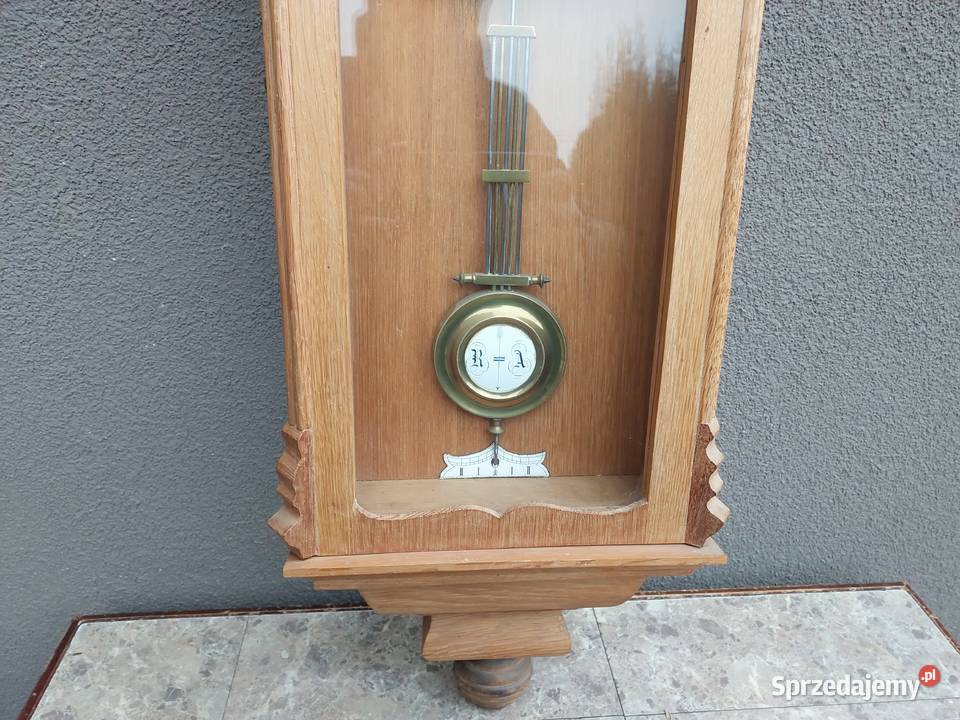 Stary zegar ścienny amerykański sprawny film Tczew