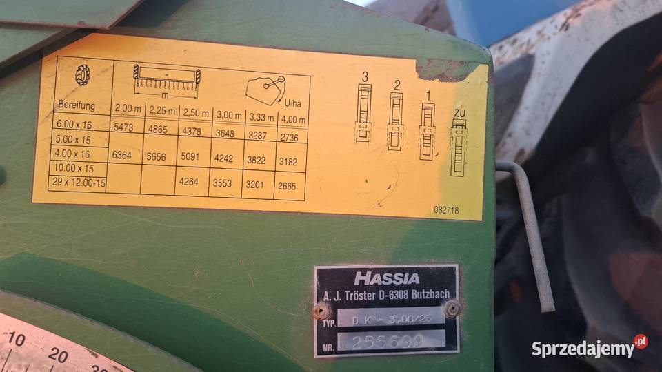 Siewnik Hassia DK300 3 metry Sieradz