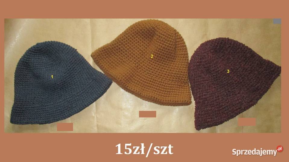 Kapelusz melanż bordo czerń beż kapelusz Dla kobiet Łódź