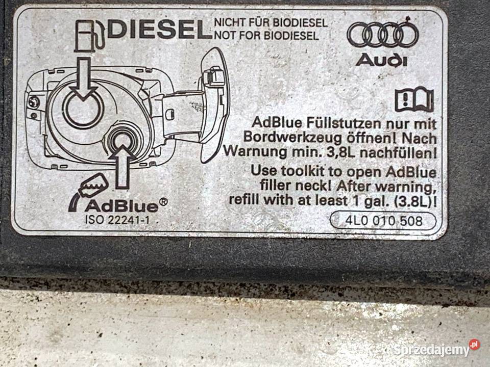 KLAPKA WLEWU PALIWA AUDI Q5 8R 8R0809999B SUV podkarpackie sprzedam