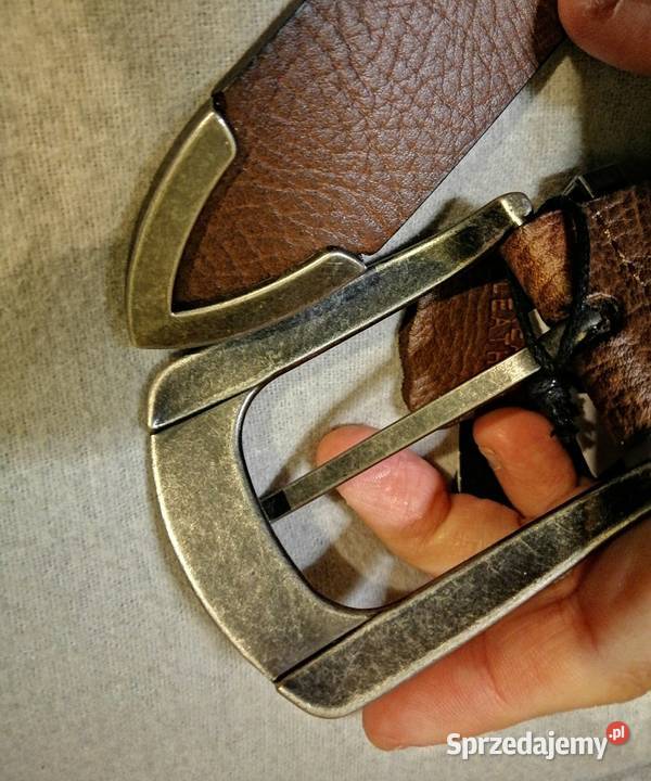 PASEK S SKÓRA NATURALNA Skórzany NOWY z metką