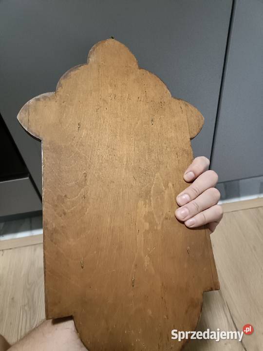 Stary drewniany krzyż krucyfiks ścienny Pozostałe Wrocław