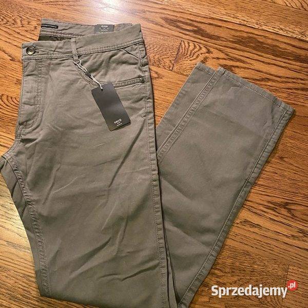 spodnie męskie szare Mango man Pisa 5 pocket Rozmiar L Zamość